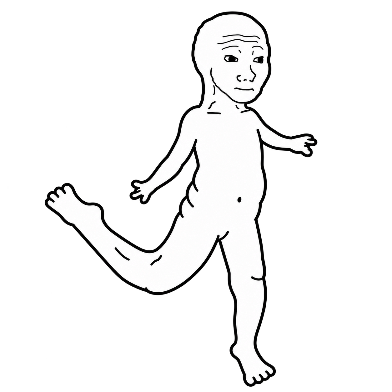 Transparent Wojak character