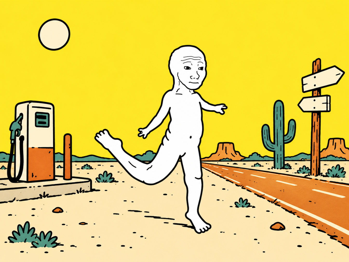 Desert road scene